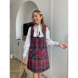 CHAWY Merry red set  C4625 🥐🌷 ชุดเข้าเซท ชุดมินิเดรสสั้น ขายแยกชิ้น