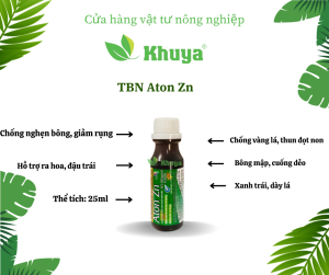 Phân bón vi lượng Aton Zn 25ml Ra hoa - Đậu trái - Dai cuống