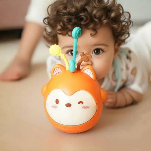 Fox Musical Tumbler Baby Toy 0-18 Months Tummy Time Sensory Interactive Toys Musical Wobbler Toy Roly Poly Baby Toy Newborn Gifts for Toddler 1-2