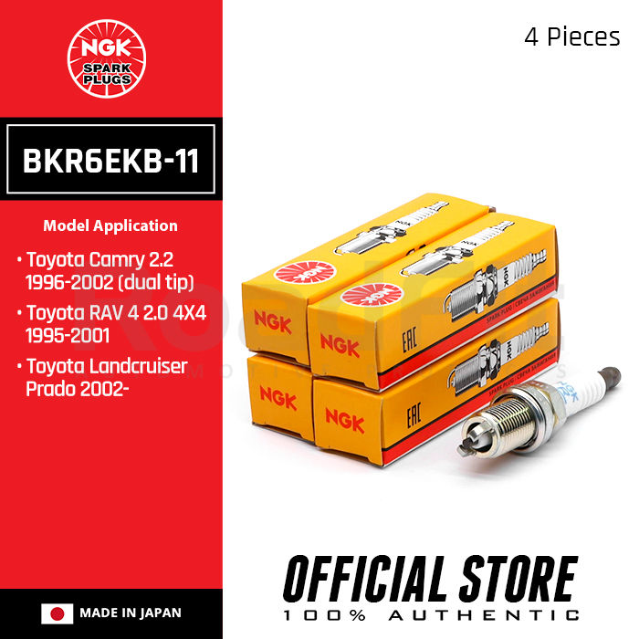 NGK BKR6EKB-11 Standard Spark Plugs for Toyota Camry 2.2, Prado 3.4 ...