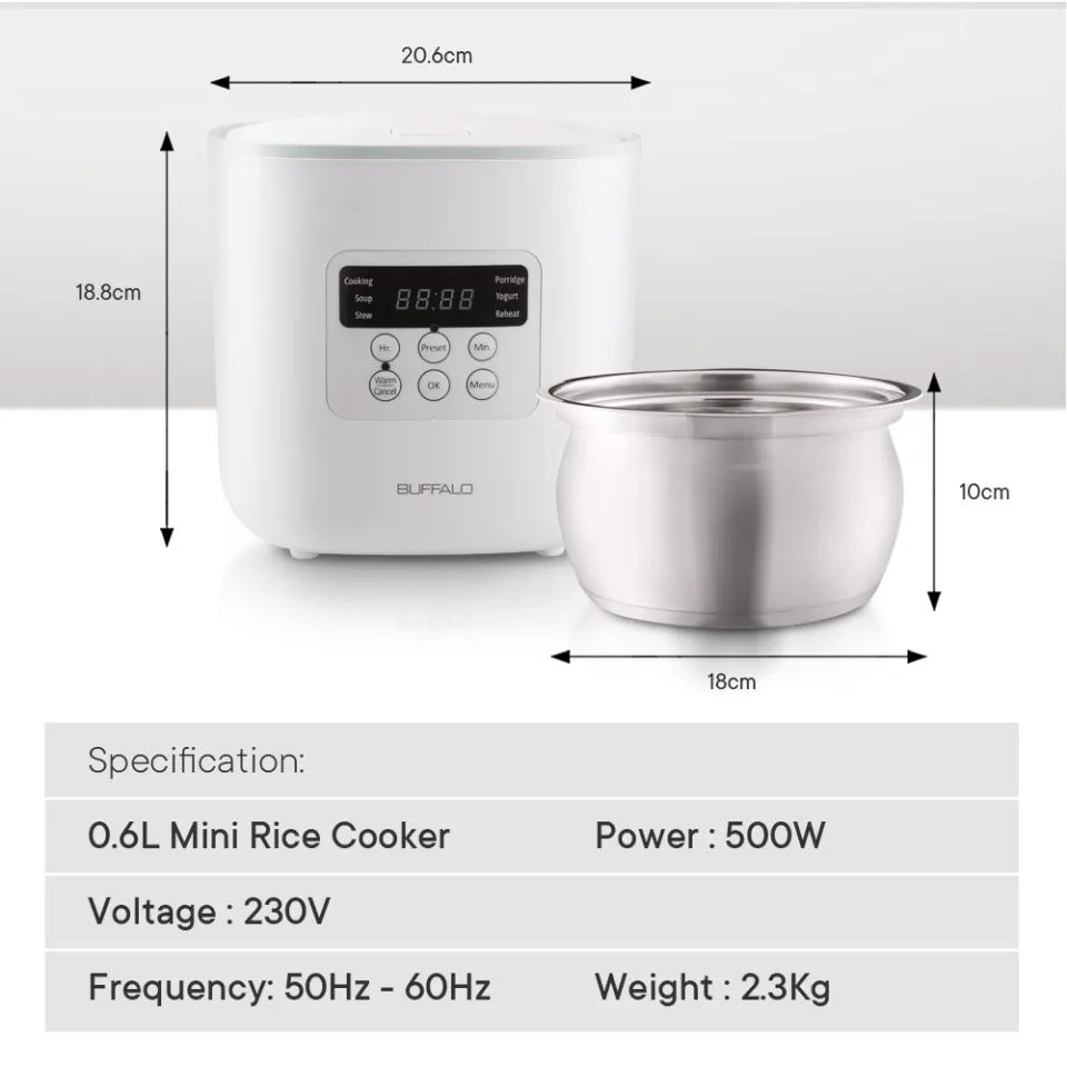 Buffalo rice discount cooker 6 litre