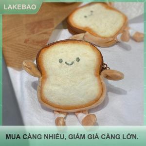 【LAKEBAO】 Mới Sáng Tạo Bánh Mì Nướng Bánh Mì Sang Trọng Đồng Xu Ví Thời Trang Kawaii Mini Thẻ Chìa Khóa Tai Nghe Lưu Trữ Ví Phim Hoạt Hình Túi Mặt Dây Chuyền