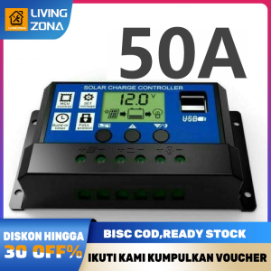 Solar Charge Controller LCD LED Display Solar Cell PWM 12V 24V 10A 30A USB Panel Tenaga LCD Kecerdasan Auto Mengatur Solar Kontroler Pengisi Daya Baterai-Intl