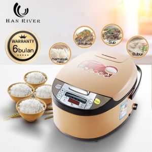 COD HAN RIVER HRRC-0001 Penanak Nasi Pintar Multi Fungsi Rumah Tangga 2L, Magic Com Smart, Keemasan