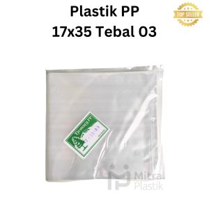 Plastik PP 17x35 Tebal 03 Kantong Plastik Packing Snack Keripik Tebal Transparan Souvenir