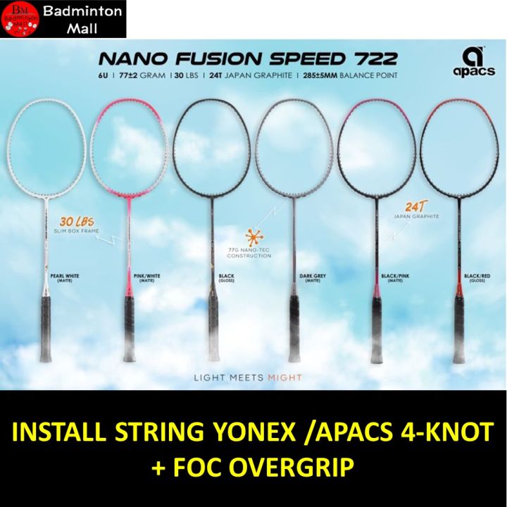 Apacs Nano Fusion Speed 722【Install String+ Foc Overgrip】(Original ...