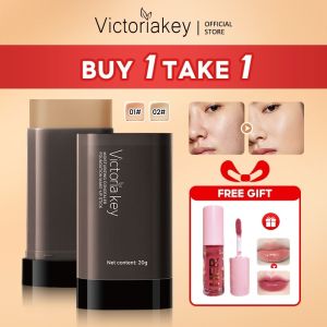 【BUY 1 TAKE GIFT】Vctoria Key Non-Caking Foundation Stick Good Concealment Waterproof and Sweat-Resistant Foundation Cream