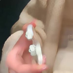 Same Style Fortune Cat Paw Silver-Plated Bracelet Cute Cat Paw Open Bracelet