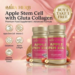 [BUY 1 TAKE 1] Mira Herb Apple Stem Cells by Mira Herb with Gluta Collagen 30 Capsules Skin Whitening Anti-Aging and Beauty Supplement