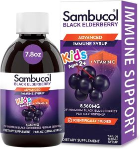 Sambucol Black Elderberry Syrup For Kids Berry Flavor 7.8 fl oz (230 ml)