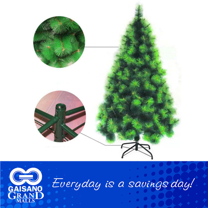 7ft Artificial Needle Pine Christmas Tree Two-Tone & Steel Stand 049 ...