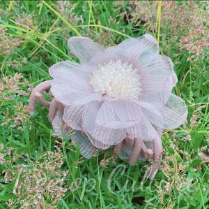 Korean Foral hair clip bold ribbon design Large flower