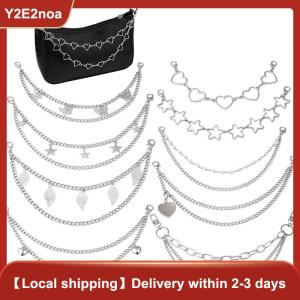 【Y2E2noa】 Multi-layer Metal Chain strap DIY Personality Butterfly Heart Star Pendant Shoulder Bag Chain Straps