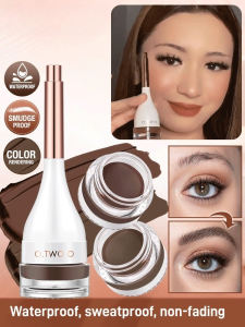 Waterproof Eyebrow Cream Gel With Brush Long-Lasting Smudge-Proof Waterproof Eyebrow Cream Eyebrow Dye Gel