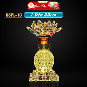 Đèn Hoa Sen Pha Lê Cao Cấp Led 7 Màu CHÂN THIỆN MỸ Đồ Trang Trí Bàn Thờ Phật Gia Tiên HSPL-10