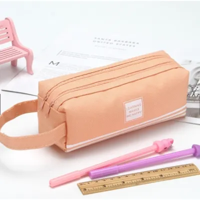 Kotak Pensil Dan Stationery Dual Zipper / Dompet Pensil 2 Pouch