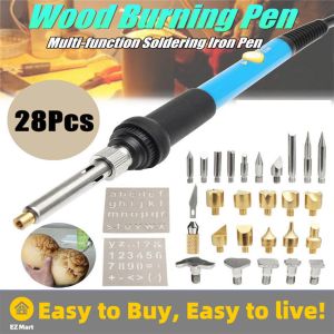 【Fast Shipping】 【28PCS/Set】Engraving Pen Electric Soldering Iron Wood Burning Kit Flipping Word Embossing Pyrography Tool Craft Set Wood Burning Kit