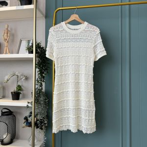 D11879 Tiff Curve Lace Simple Short Dress