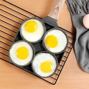 Chảo đá chống dính chia ô 4 ngăn chiên trứng chiên bánh xèo.Loại Tốt