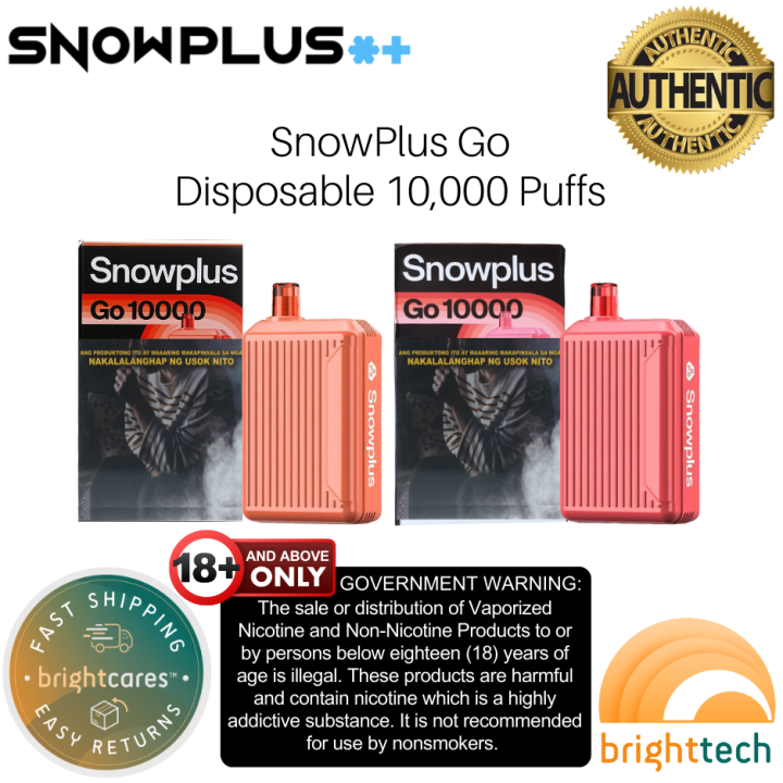 Snowplus Go 10000 Rechargeable Disposable Vape Pod 10,000 Puffs Lazada PH