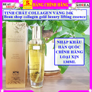 Serum tinh chất vàng 24k hàn quốc chính hãng beau shop collagen gold luxury lifting essence beaushop dưỡng ẩm trắng căng bóng da mặt màu vàng 24 k tốt