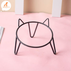 Rennas Cat Bowl Ceramic Food With Stand Anti Ant Dog Pet Double Water Fixed Heightened Rack Protect