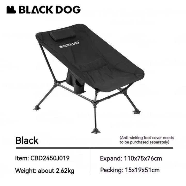 BLACKDOG%20DREAM%20MOON%20Black%20Lounger%20Portable%20Chair%20Outdoor%20Camping%20Ultralight%20Heavy%20Duty%20Reclining%20Relax%20Lounging%20Foldable%20Folding%20Chair%20900D%20Oxford%207075%20Aluminum%20up%20to%20150kg%20Max%20Load%20Black%20Dog%20-%20Image%207