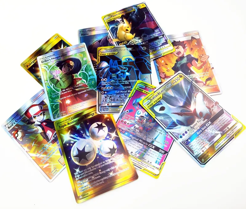 10-100PCS French Version Pokemon Cards V GX MEGA TAG TEAM, 53% OFF