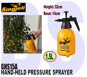 BANSOON KINGJET 1.5ltr Hand-Held Pressure Sprayer (car wash gardening watering plantsetc)