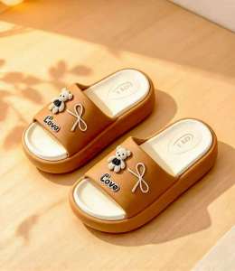Women’s Cute Slide Sandals with Charms Thick Sole Platform – Fashionable Casual Slippers