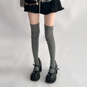 Reviln แฟชั่น ถุงเท้ายาวเลยเข่า น่ารักและสบาย เหมาะกับอากาศหนาว Knee High Socks