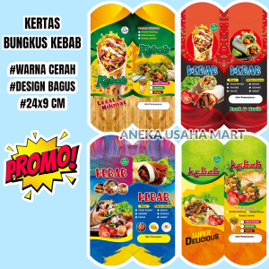 Bungkus Kebab isi 100 pcs / Kemasan kebab isi 100 murah /  Box kebab isi 100 lembar Kertas