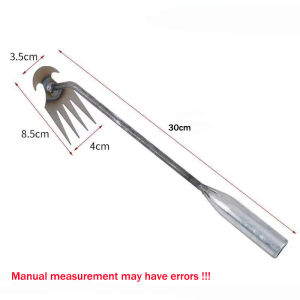Weeding Artifact Manganese Steel Garden Weeder Grass Rooting Loose Soil Hand Weed Removal Puller Gar Garden Weeder 4 Teeth Thicken Manganese Steel Dual Purpose Weeding Tool Weeding Artifact