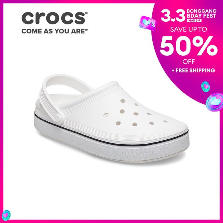 Crocs crocband outlet off white