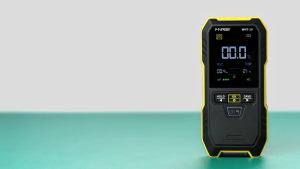 FNIRSI WMT-10 Rechargable Wood Moisture Meter Pinless Moisture Meter for Wood Wall Firewood Support Data Hold and Record Flashlight Humidity Detector for Lumber Concrete Building