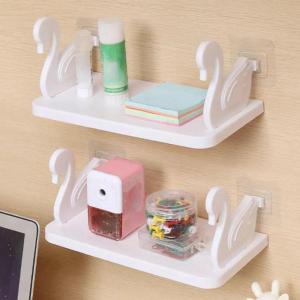 1pc Small Person Storage Rack Cartoon No Punch Storage Rack Toilet Bathroom Cosmetics Storage Rack Seasoning Jar Sorting Rack