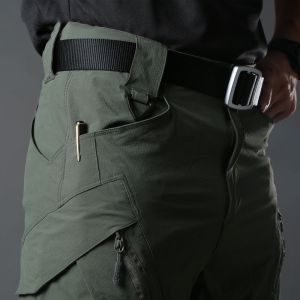 IX9 Mens Tactical Cargo Pants Waterproof Multi-Pocket Slim Fit Straight Casual Work Hiking Outdoor Military Trousers