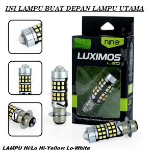 Nine!! LUXIMOS H6-LS3 Hi-LO 1Pcs 2 Lampu SOROT Depan White/Yellow 1 Pcs / 12 WATT Lamp Auto Light Putih - Kuning High BEAM 2lamp 2lampu Buat Depan Batok Cahaya 12Watt Lampu Motor Yamaha Mobil Mobile Honda UNIVERSAL Terang Bagus Murah Tapi Original ORI