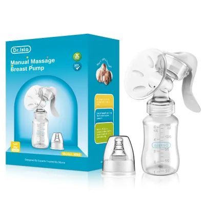 Dr.isla Preferred Manual Breast Pump Light Adjustable Suction Silicone Hand Pump Breast 150ML Feeding Baby Bottle Portable Manual Breast Milk Catcher Baby Feeding Pumps & Accessories MB7