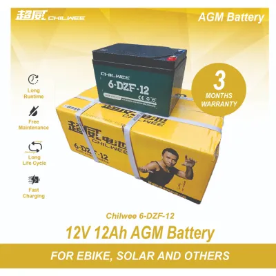 ◈CHILWEE 6-DZF-12 SCREW TYPE12V 12AH 3 MONTH WARRANTY SUITABLE FOR E-BIKE ELECTRIC MOTORCYCLE AND SCOOTER BATTERIES♡