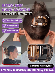 Curved Hairpin Back Of Head Temperament Hairpin Half-tied Hair Clip Retro High-value Curved Hairpin