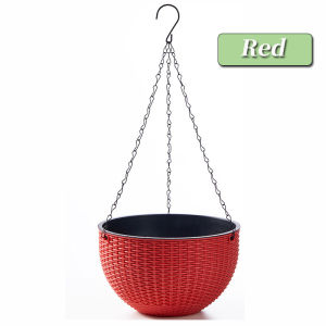 Hanging Hanging Plastic Flower Pot European Style Honeycomb Pattern Imitation Rattan Flower Pot Hanging Indoor Hanging Basket2026