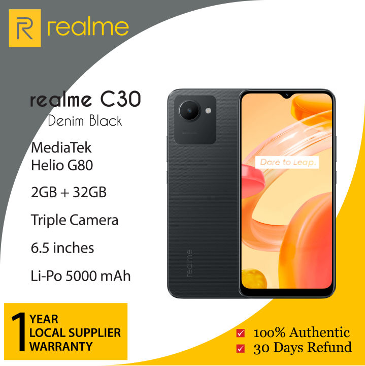 Realme C30 (2GB RAM+32GB ROM)6.5'' Fullscreen Display | 5000mAh Massive ...