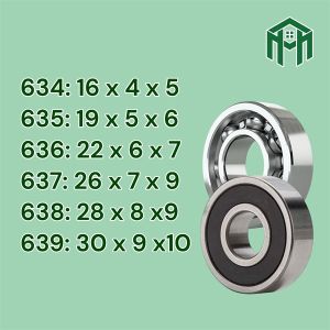 Bạc đạn (vòng bi) mã 634 635 636 637 638 639 hiệu SKF theo số lượng