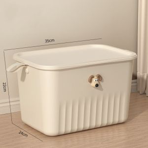 【Familiars】กล่องเก็บของอเนกประสงค์ กล่องพลาสติก พร้อมฝาปิด แข็งแรง ประหยัดพื้นที่