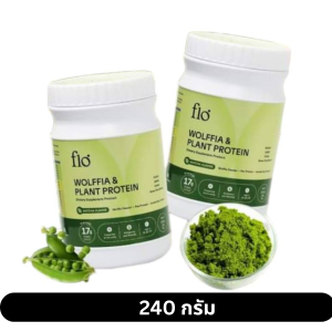🎀𝐟𝐥𝐨 𝐖𝐨𝐥𝐟𝐟𝐢𝐚 𝐚𝐧𝐝 𝐏𝐥𝐚𝐧𝐭 𝐏𝐫𝐨𝐭𝐞𝐢𝐧 โปรตีนไข่ผำ รสชาเขียว 450 กรัม โปรตีนพืช โปรตีน ไข่ผำ โปรตีนสูง โปรตีนผำ plant protein  1 กระปุก