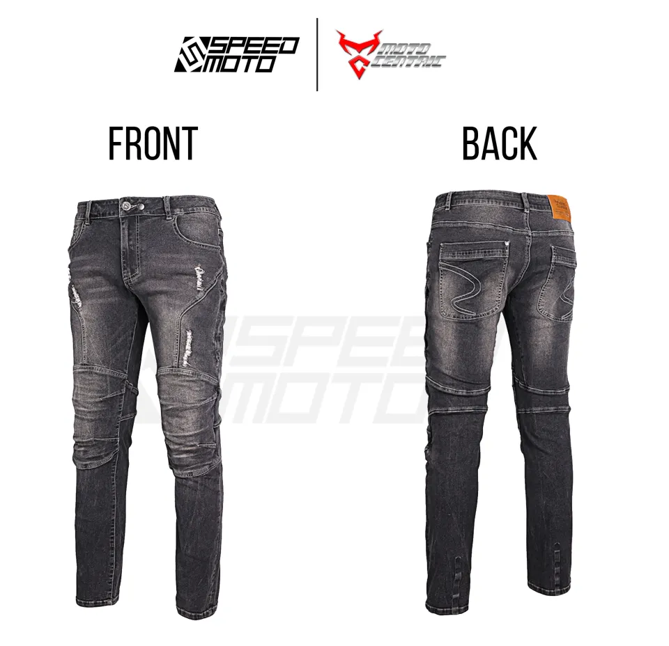 Biker Jeans Reflective Ripped Jeans MOTOCENTRIC BREATHABLE RIPPED