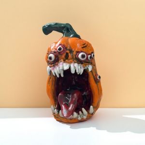 Halloween resin tongue pumpkin monster ornament scary Halloween decorations creative desktop crafts h2609 h260916