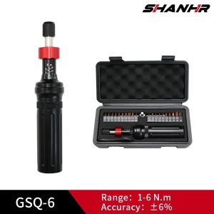 SHANHR Torque Screwdriver Wrench Driver Set 20 Bits 1/4” Bit Adapter Quick Clamp For Tools Bike Repairing and Mounting