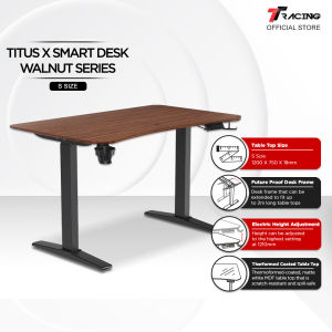 [FuLove Exclusive] TTRacing Titus X Smart Desk Gaming Table Study Working Home Office Height Adjustable Meja - 2 Years Official Warranty